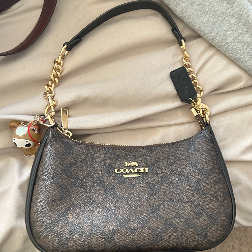 Coach Teri Dark Brown Shoulder Bag